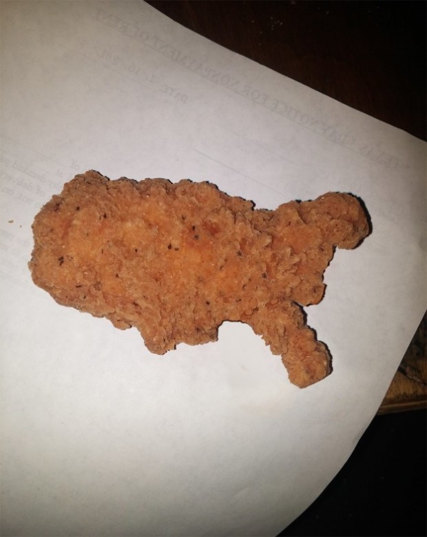 5. ABD'ye benzeyen tavuk parçası.